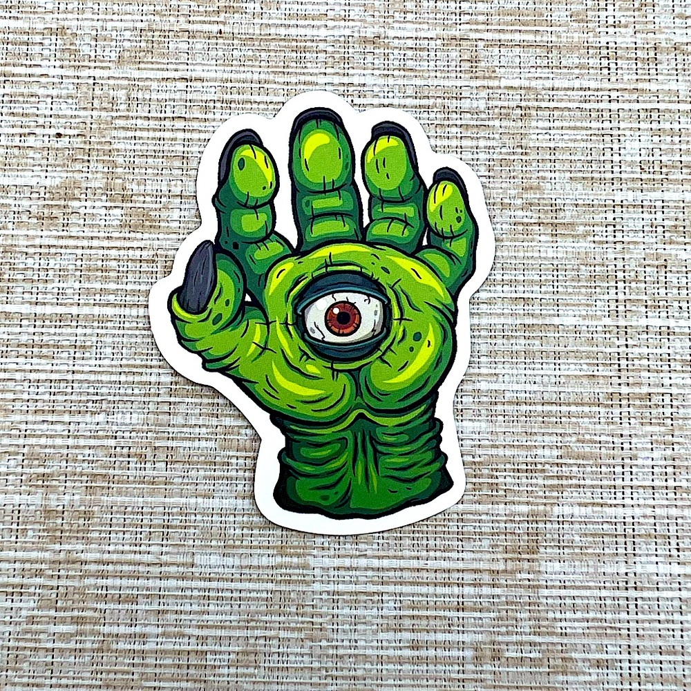 Monster Vision Gross Grunge Horror Funky Single Decor Art Sticker